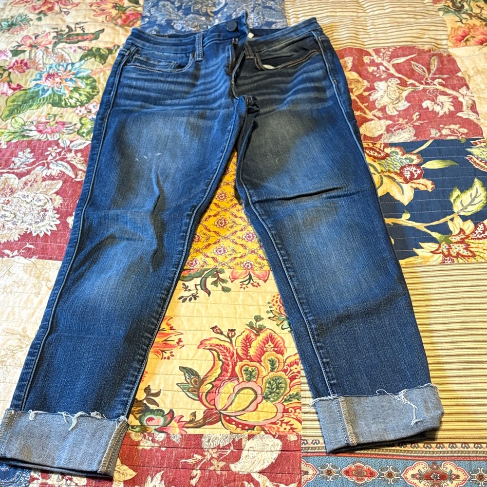 BKE Dark Blue Ankle Jeans